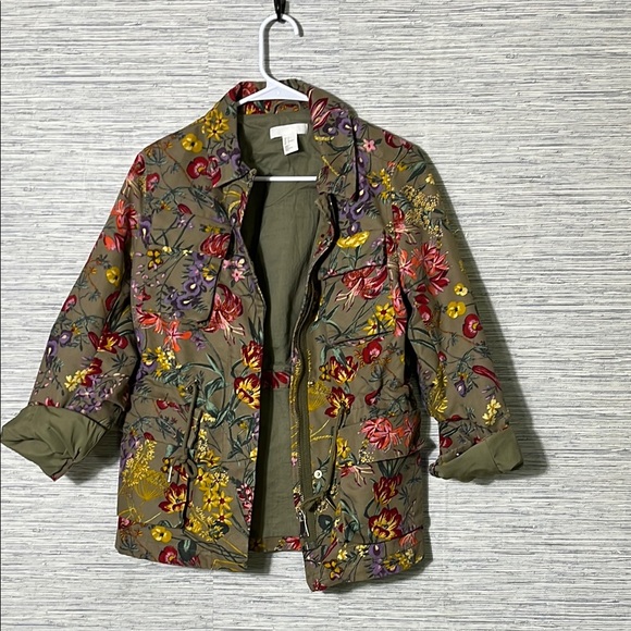 Floral Green Women's Jacket - Picture 4 of 10